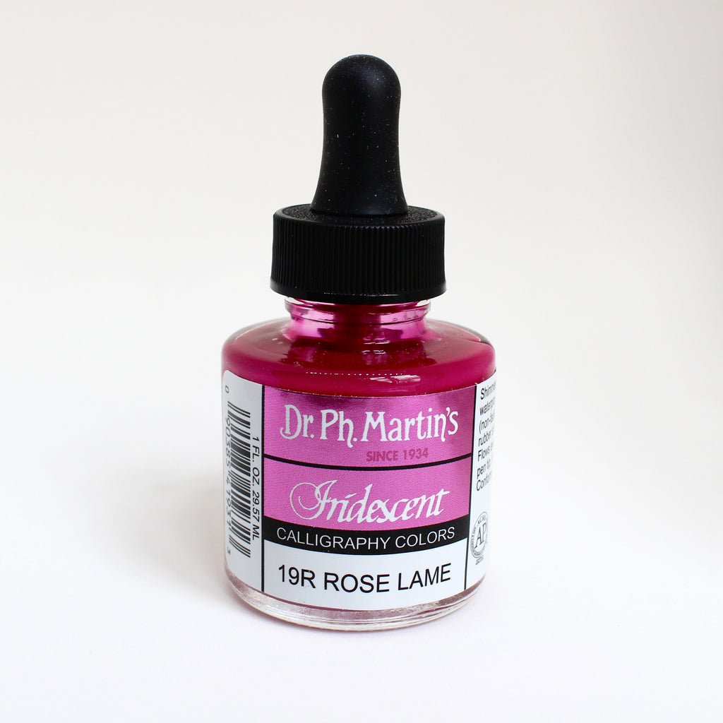 Dr. Martin's Iridescent Calligraphy Ink in Rose Lame 30ml Jar