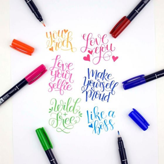 Tombow Fudenosuke 10 Colour Pack